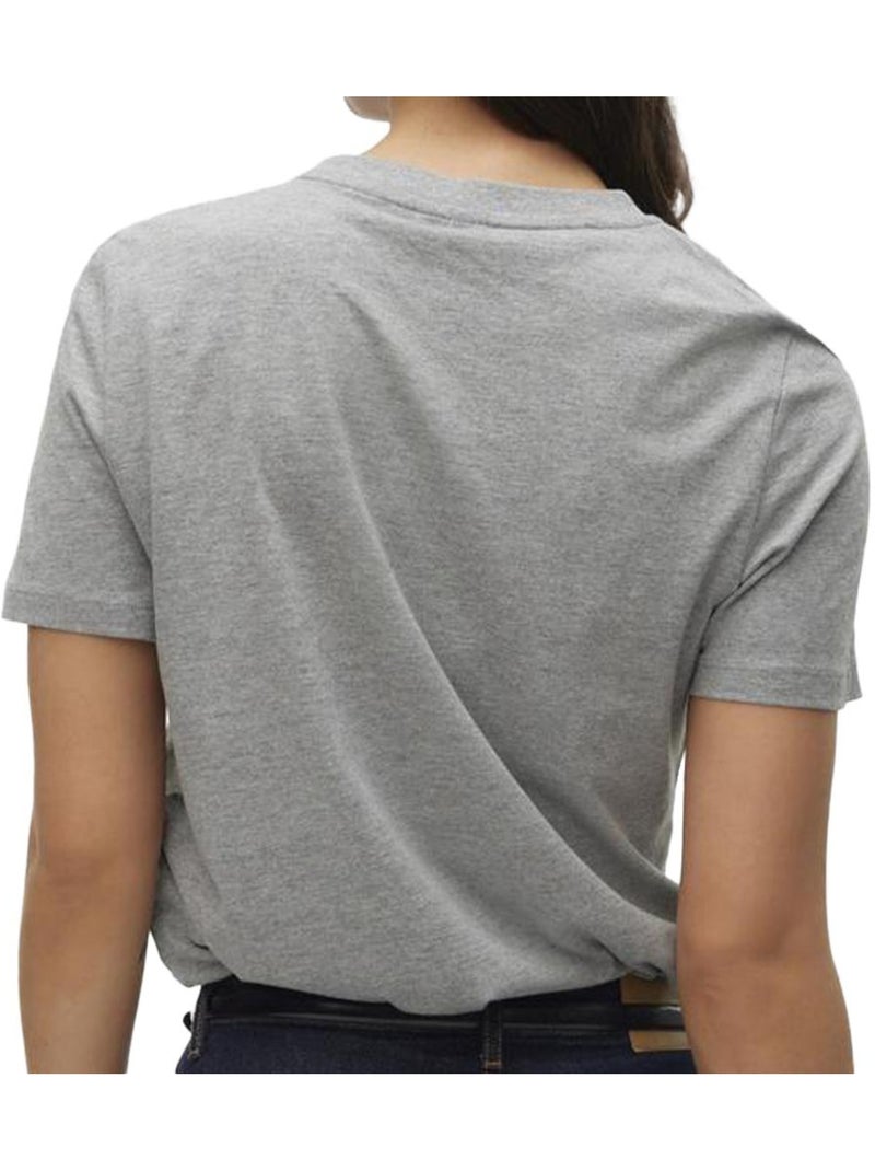 T-shirt Femme Vero Moda Gris Argenté - Kiabi