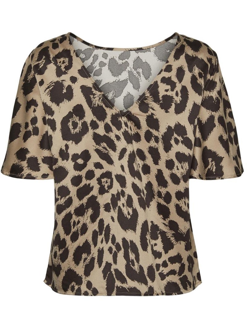 T-Shirt Femme Vero Moda Marron cappuccino - Kiabi