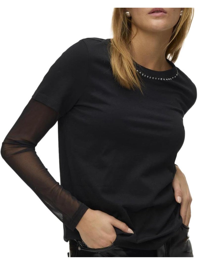 T-Shirt Femme Vero Moda Noir - Kiabi