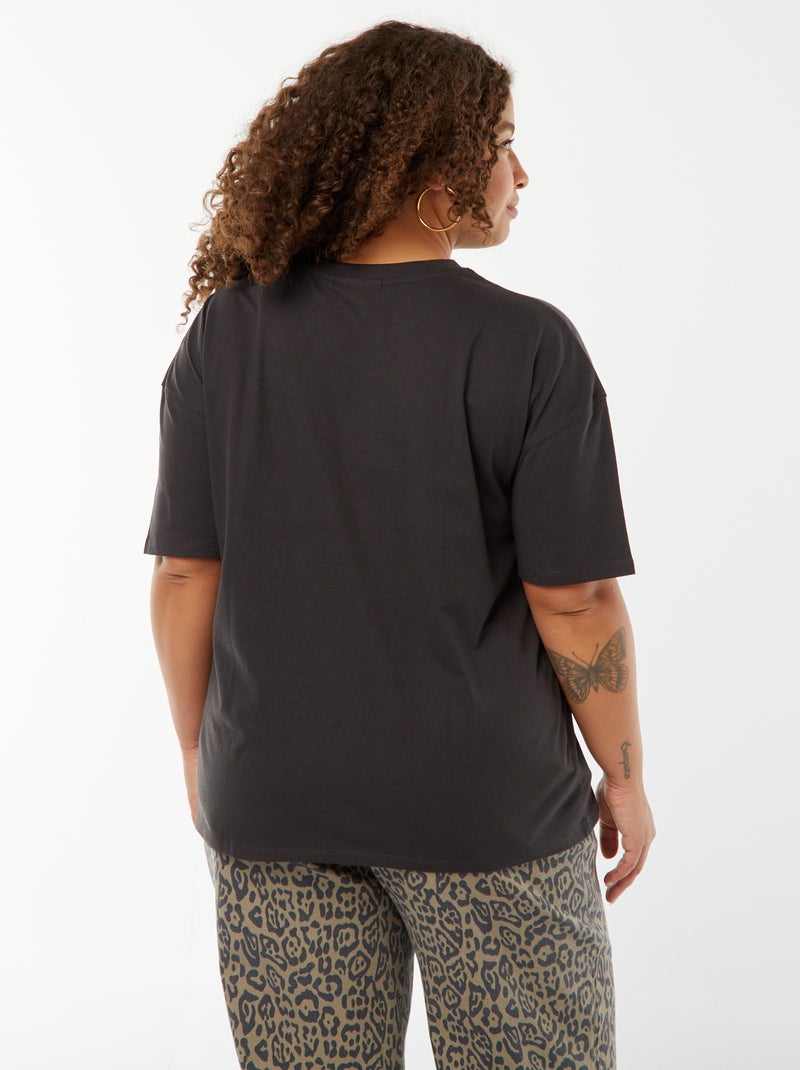 T-shirt 'Fender' manches courtes NOIR - Kiabi
