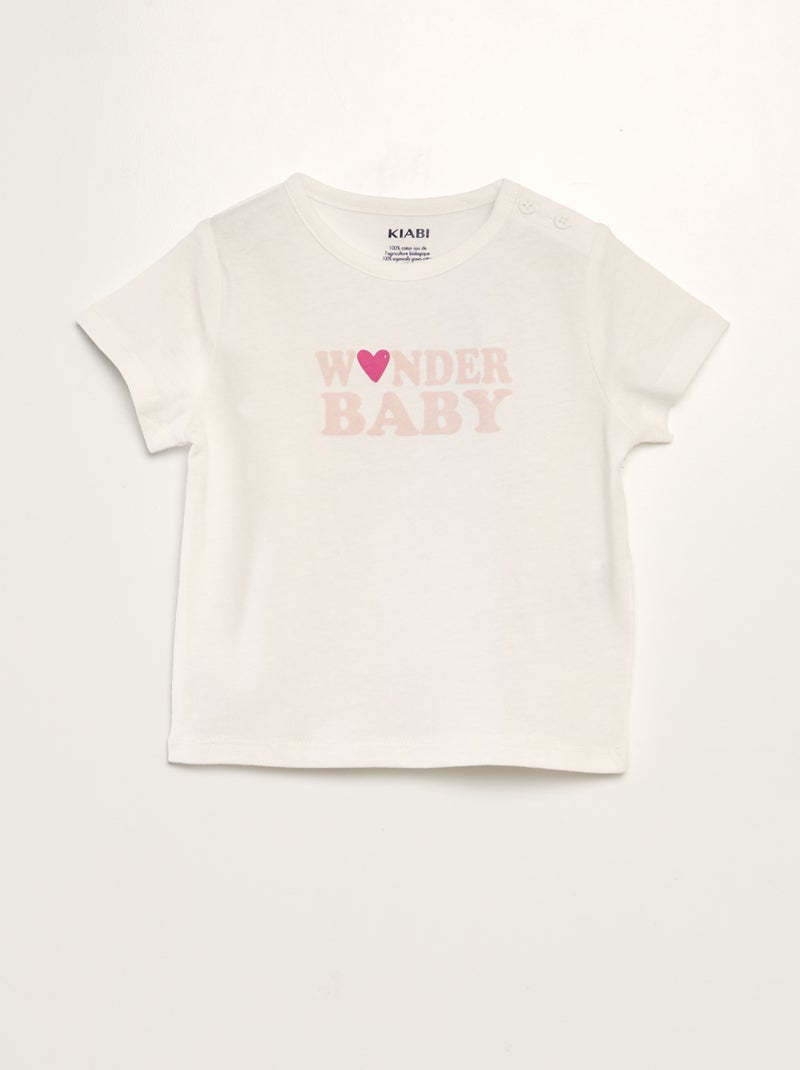 T-shirt fête des mères Blanc - Kiabi