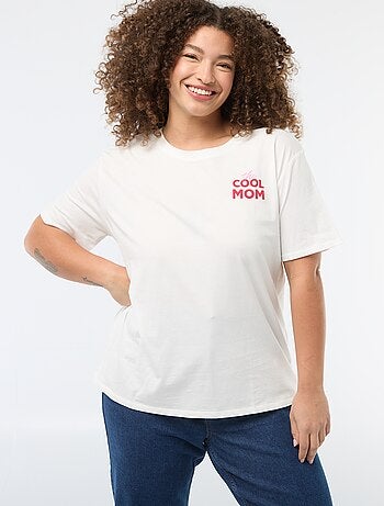 T-shirt 'fête des mères' imprimé manches courtes