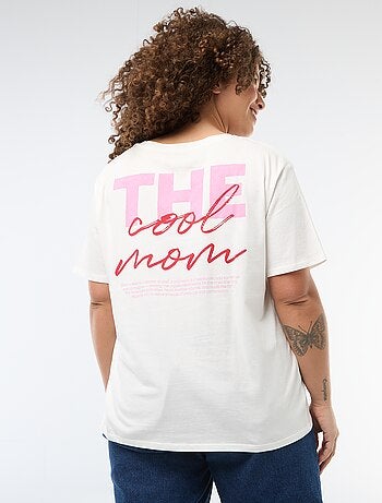 T-shirt 'fête des mères' imprimé manches courtes