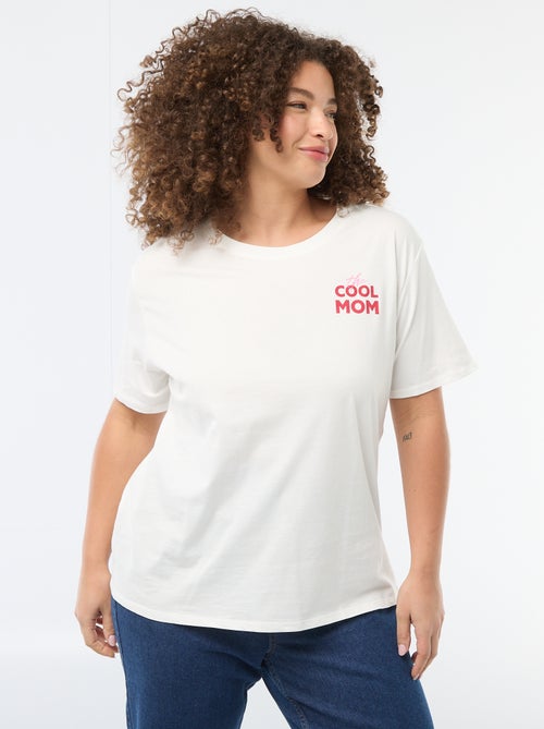 T-shirt 'fête des mères' imprimé manches courtes - Kiabi T-shirt 'fête des mères' imprimé manches courtes - Kiabi