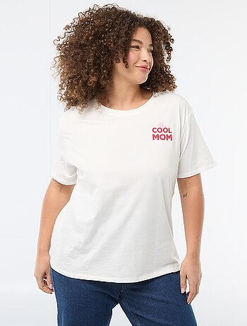 T-shirt 'fête des mères' imprimé manches courtes