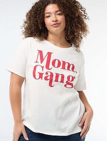 T-shirt 'fête des mères' imprimé manches courtes