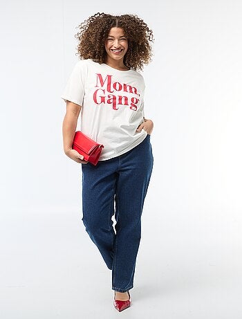 T-shirt 'fête des mères' imprimé manches courtes