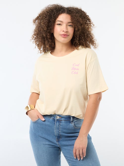 T-shirt 'fête des mères' imprimé manches courtes - Kiabi T-shirt 'fête des mères' imprimé manches courtes - Kiabi
