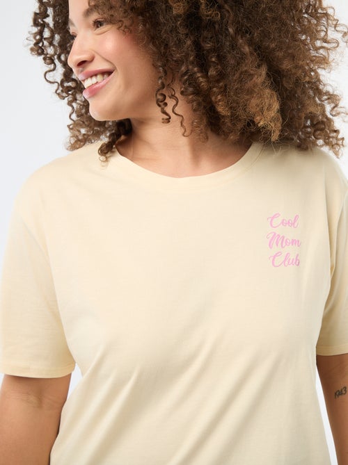 T-shirt 'fête des mères' imprimé manches courtes - Kiabi T-shirt 'fête des mères' imprimé manches courtes - Kiabi