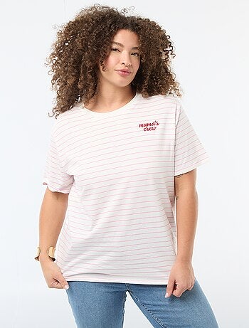 T-shirt 'fête des mères' imprimé manches courtes