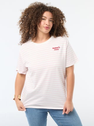 T-shirt 'fête des mères' imprimé manches courtes