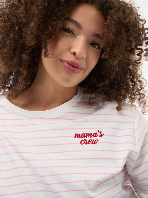 T-shirt 'fête des mères' imprimé manches courtes - Kiabi