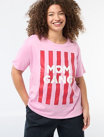 T-shirt 'fête des mères' imprimé manches courtes