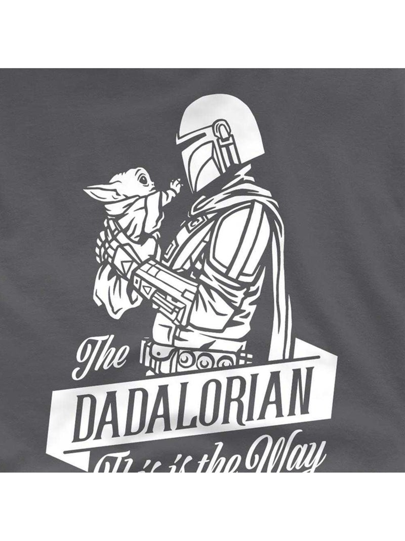 T-shirt fête des pères dadalorian - la guerre des étoiles (mandalorien) Gris Gris anthracite - Kiabi
