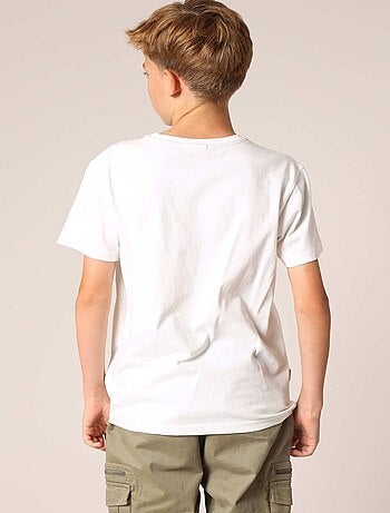 T-shirt fille 100% coton avec motif cœur zèbre et éclair pailleté 'Deeluxe'