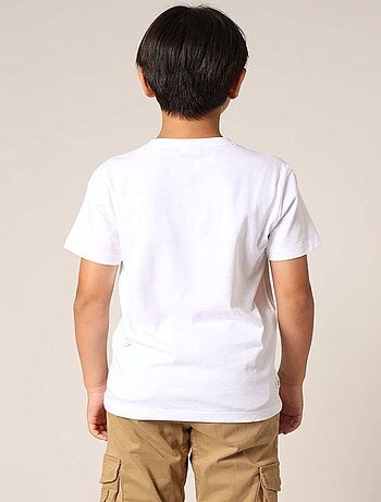 T-shirt fille 100% coton avec motif cœur zèbre et éclair pailleté 'Deeluxe'