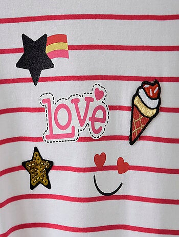 T SHIRT FILLE ADRIENNE - A NOUER - LES GRANDS DE SUCRE D'ORGE