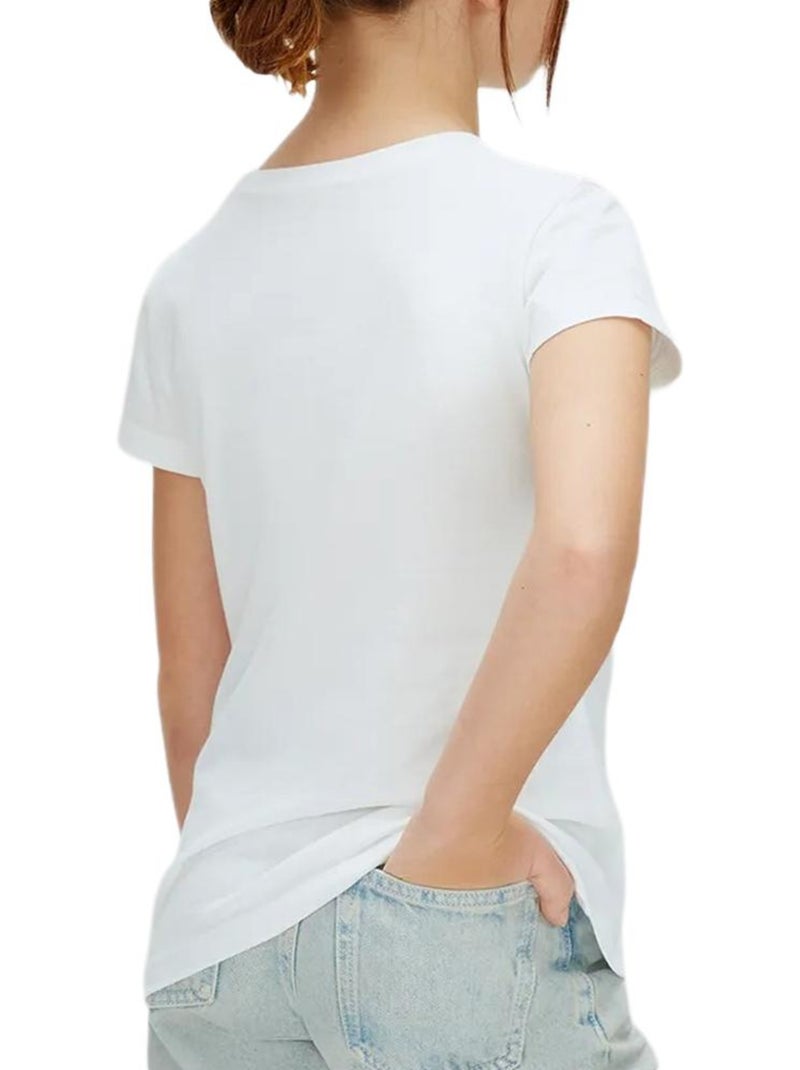 T-shirt fille calvin klein jeans Blanc - Kiabi