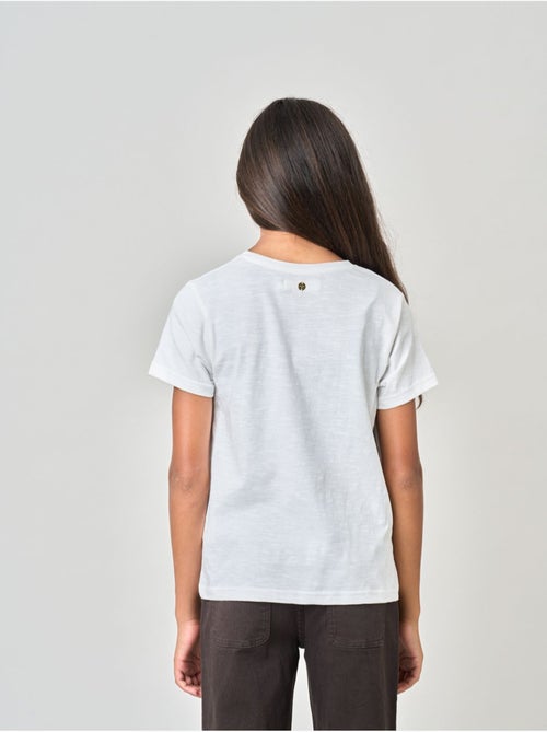 T-shirt fille en 100% coton 'deeluxe' - Kiabi