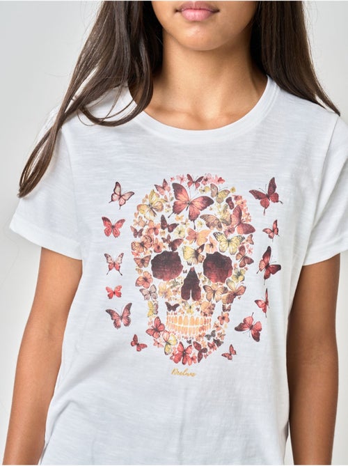 T-shirt fille en 100% coton 'deeluxe' - Kiabi