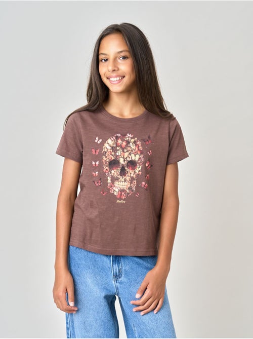 T-shirt fille en 100% coton 'deeluxe' - Kiabi
