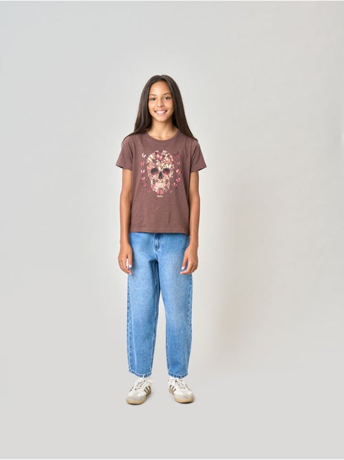 T-shirt fille en 100% coton 'deeluxe' - Kiabi