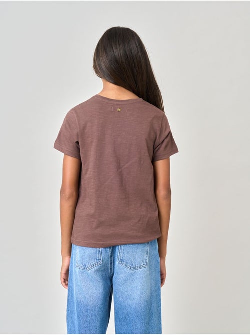 T-shirt fille en 100% coton 'deeluxe' - Kiabi