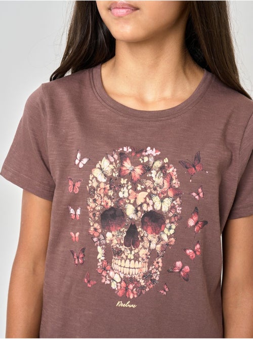 T-shirt fille en 100% coton 'deeluxe' - Kiabi