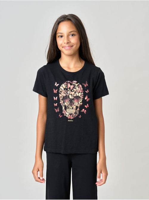 T-shirt fille en 100% coton 'deeluxe' - Kiabi
