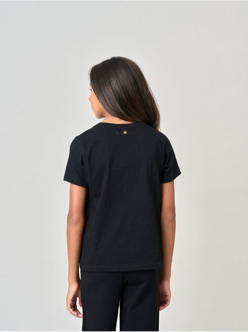 T-shirt fille en 100% coton 'deeluxe' - Kiabi