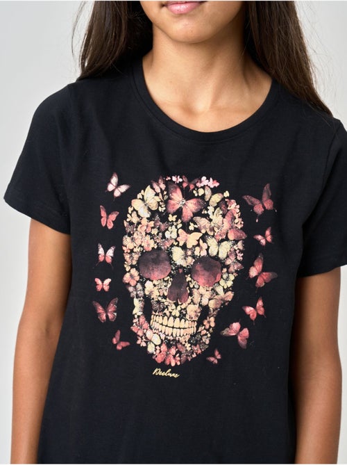 T-shirt fille en 100% coton 'deeluxe' - Kiabi