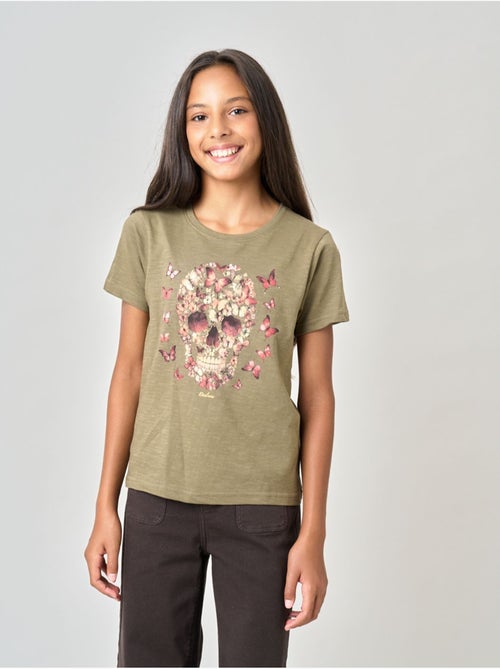 T-shirt fille en 100% coton 'deeluxe' - Kiabi