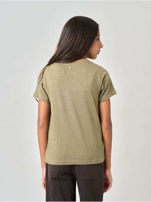 T-shirt fille en 100% coton 'deeluxe' - Kiabi