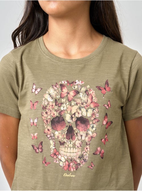 T-shirt fille en 100% coton 'deeluxe' - Kiabi
