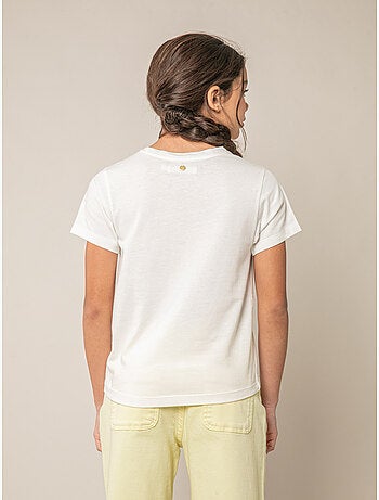 T-shirt fille en coton à motif cerises 'Deeluxe'