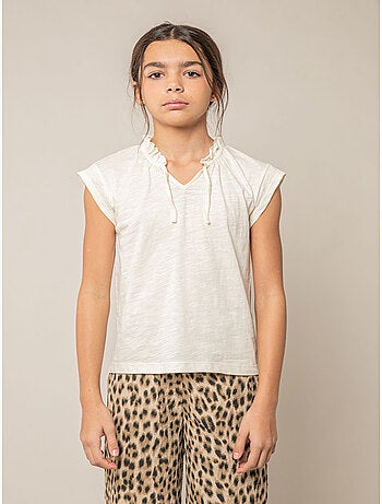 T-shirt fille en coton 'Deeluxe'