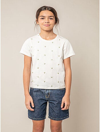 T-shirt fille en coton 'Deeluxe'