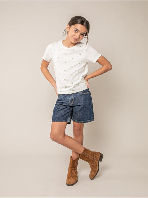 T-shirt fille en coton 'Deeluxe' - Kiabi