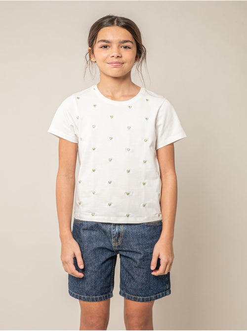 T-shirt fille en coton 'Deeluxe' - Kiabi