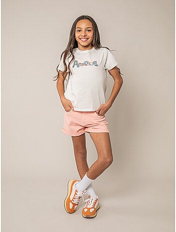 T-shirt fille en coton 'Deeluxe'