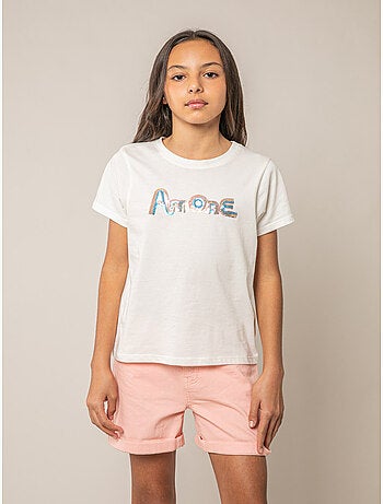 T-shirt fille en coton 'Deeluxe'