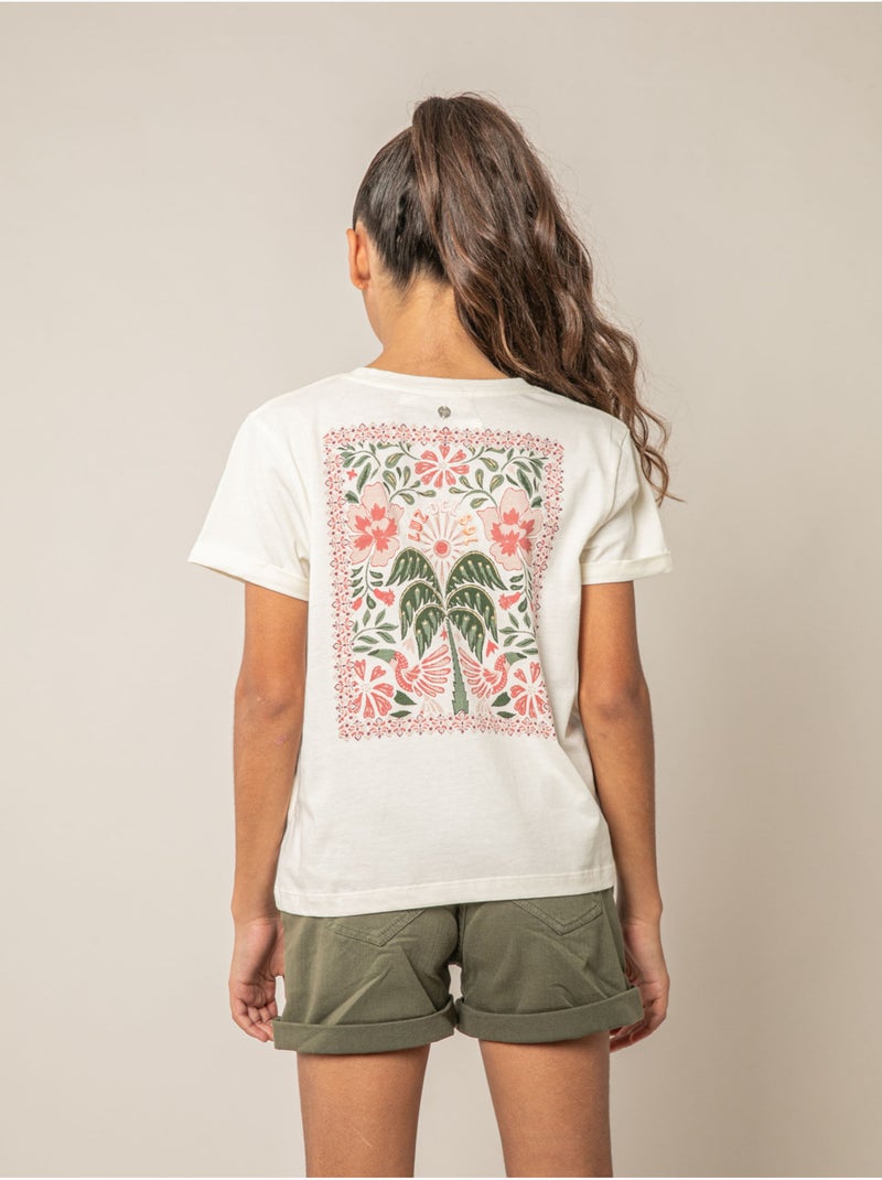 T-shirt fille en coton 'Deeluxe' Blanc - Kiabi