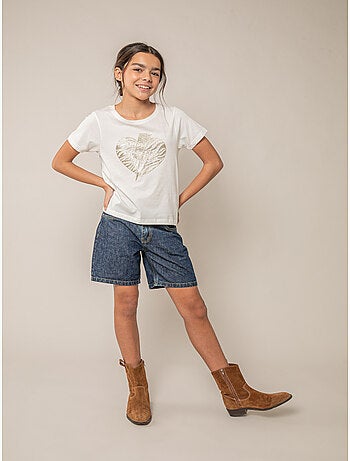 T-shirt fille en coton 'Deeluxe'