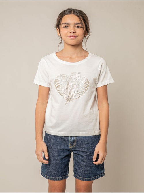 T-shirt fille en coton 'Deeluxe' - Kiabi