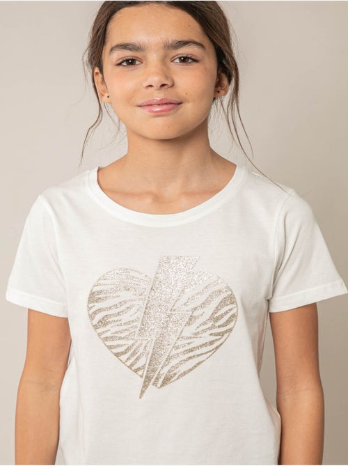 T-shirt fille en coton 'Deeluxe' - Kiabi