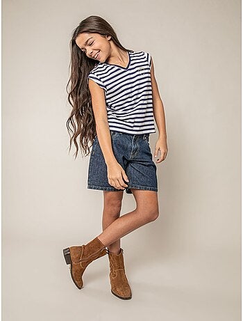 T-shirt fille en coton 'Deeluxe'