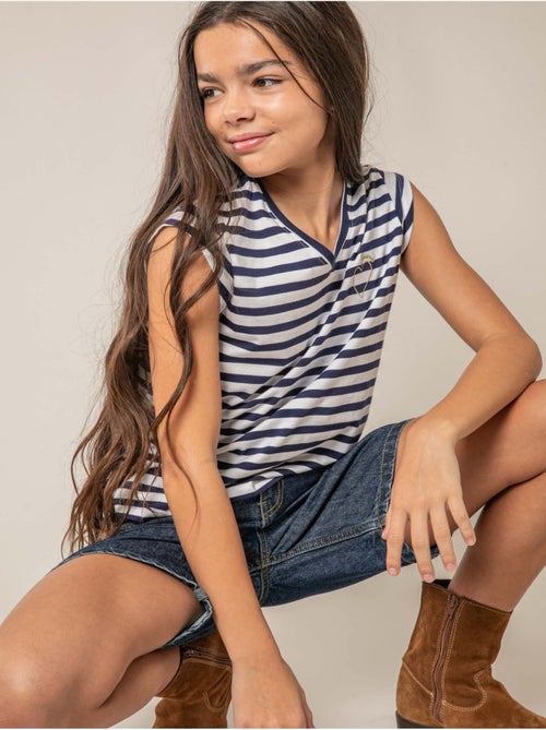 T-shirt fille en coton 'Deeluxe' - Kiabi
