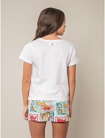 T-shirt fille en coton 'Deeluxe'