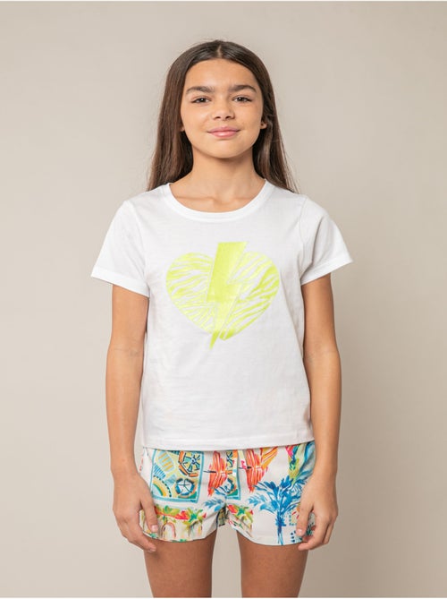 T-shirt fille en coton 'Deeluxe' - Kiabi