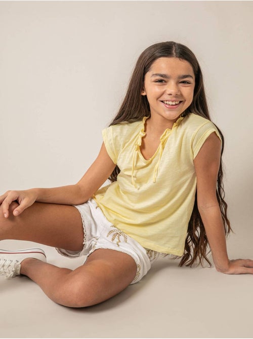 T-shirt fille en coton 'Deeluxe' - Kiabi